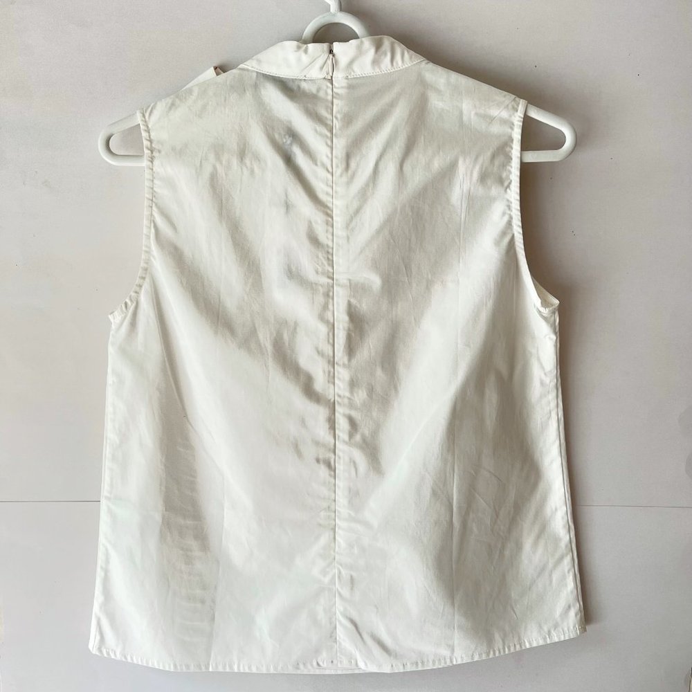 NEW! Molly Bracken Lili Sidonio Sleeveless Woven Cotton White Top, Size XS - Picture 9 of 13